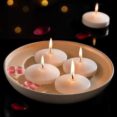 Imagem de Velas flutuantes Ashlux White 8 cm, pacote com 36, 10 horas de tempo d