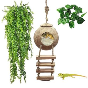 Imagem de Abrigo de animais Kathson Leopard Gecko Coconut Husk Hideout 13x6 cm