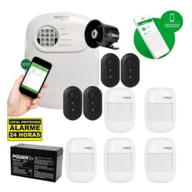 Imagem de Kit Alarme Intelbras Anm 24 Net 5 Sensor Presenca Sf 4 Contr