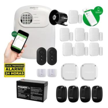 Imagem de Kit Alarme Anm 24 Net C/ Sensor De Barreira E 7 Magnético Sf - INTELBR
