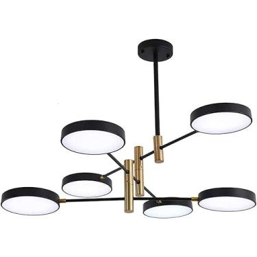 Imagem de Luminária Pendente Industrial Sputnik Lustre Moderno De Led Luminária Pendente Regulável Para Quarto Sala De Estar Sala De Jantar Entrada De Casa De Fazenda, 6 Lights