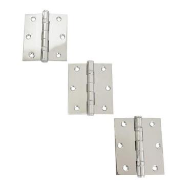 Imagem de Dobradiças Aço Inox 304 3,5 X 3,0 X 2 Mm 3 Unidades - DECORPLACE