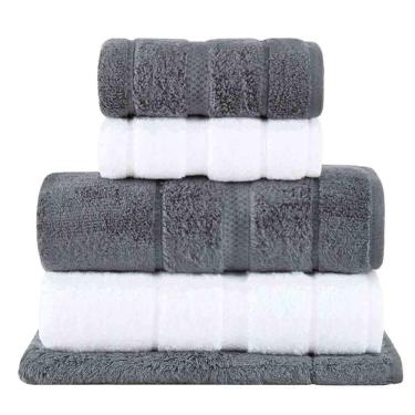 Imagem de Jogo de Toalhas de Banho com 05 Peças Vision Dual Air Branca e Cinza - Buddemeyer
