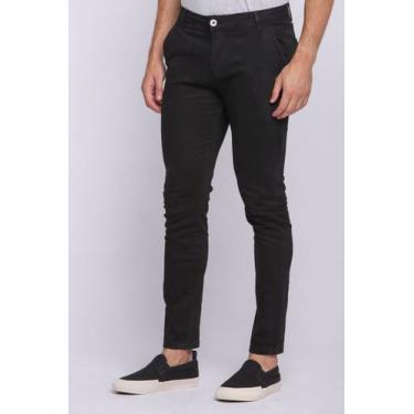 Imagem de Calça Sarja Masculina Slim Asper Polo Wear Preto, Preto, 44