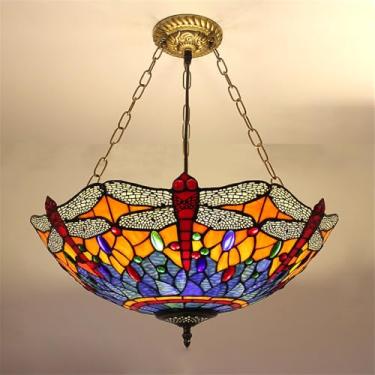 Imagem de Luminária pendente contemporânea de luxo em vidro colorido com LED, estilo americano criativo, para sala de estar, restaurante, quarto, hotel, casa de campo, corredor, café, bar ou escada (E