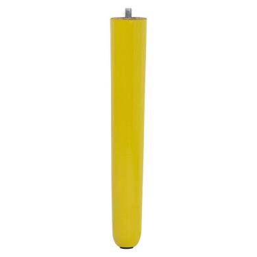 Imagem de 1 Pé Palito Amarelo 25 Cm Com Rosca Metal Para Móveis D10 - D'rossi