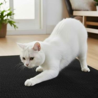 Imagem de Protetor de Sofa para Gatos ，Arranhador para Gatos Sofá ，Arranhador Adesivo para Gatos，para Proteger o Sofá, A Cama, os MóVeis, As Paredes, etc., em Casa.(Preto,200X45)