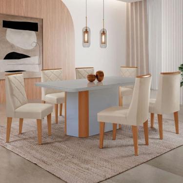 Imagem de Mesa Jantar Isadora 180cm 6 Cadeiras Isadora Moderna