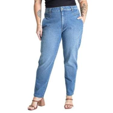 Imagem de Calça Jeans Sawary Plus Size Mom - 281064 - Azul 50-Feminino
