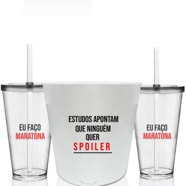 Imagem de Kit Balde De Pipoca E 2 Copos Personalizados - Spoilers - Krystalon