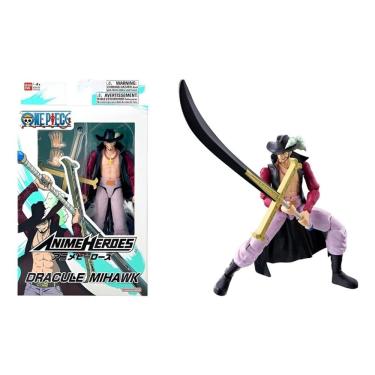 Imagem de One Piece Anime Heroes Boneco Deluxe 16 cm Articulado Dracule Mihawk – Bandai/Sunny