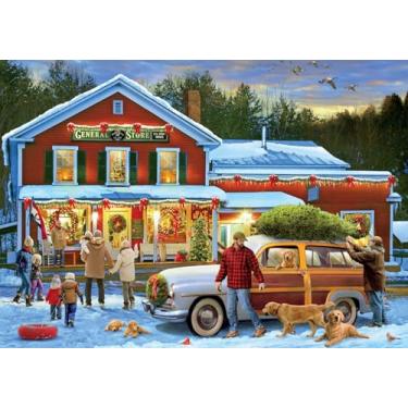 Imagem de Buffalo Games - Greg Giordano - Loja Geral no Natal - Quebra-cabeça de 500 peças para adultos quebra-cabeça desafiador perfeito para noites de jogo - Tamanho do quebra-cabeça concluído é 21,25 x 15,00