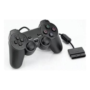 Imagem de 2X Controle Para Ps2 Dualshock Com Fio E Analógico Shi Cor P