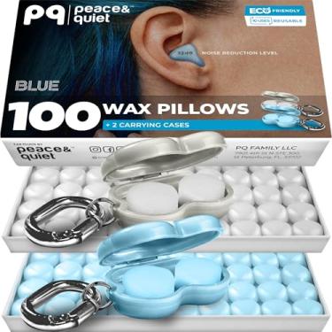 Imagem de Peace&Quiet | Tampões de ouvido de cera PQ 100 para dormir - tampões de ouvido de cera de silicone para dormir e nadar, tampões de ouvido de gel para cancelamento de ruído, protetores de ouvido para