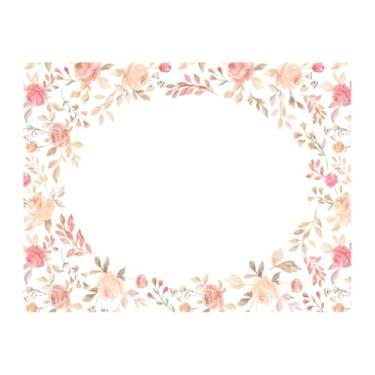 Imagem de Jogo Americano Mesa Posta Kit 2 a 12 Unidades Impermeável Decoração de Mesa (Flores delicadas 4,Kit 6 peças)