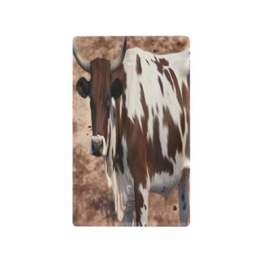 Imagem de Wassud Placa de cobertura para interruptor de luz, 1 capa de tomada em branco, placa de parede, vaca marrom, decorativa, decoração de casa, sala de estar, quarto