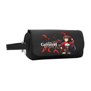 Imagem de Bolsa de lápis Genshins Impacts Klee Hutao Cartoon Anime Poliéster