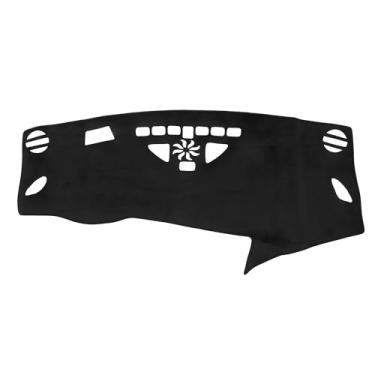 Imagem de VekAuto Capa de painel de carro compatível com Buick Envision 2021-2023 com HUD, flanelas protetoras pretas para console central com acabamento interno