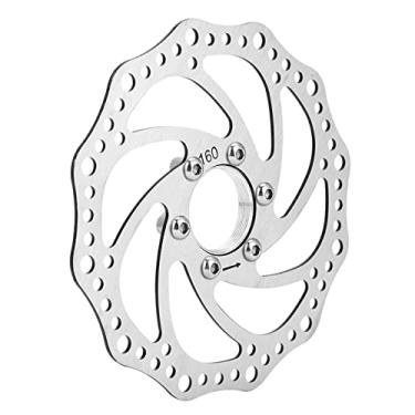 Imagem de Irfora Disco de Rotor de Freio de Mountain Bike, Cubos Roscados de 160 Mm Com Adaptador de Rotor de Disco de Freio, Bom Desempenho de Abrasão, Ventilação Rápida, Feito de Aço