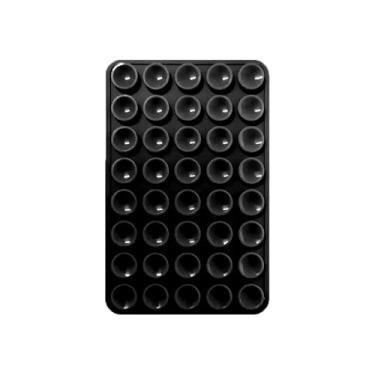 Imagem de Ventosa de silicone dupla face para telefones, forte aderência, antiderrapante, para paredes/banheiro/espelhos (preto)
