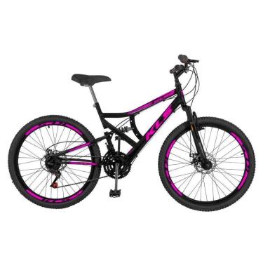 Imagem de Bicicleta Aro 26 Kls Full Suspension Gold 45MM Disco Mtb 21V-Unissex