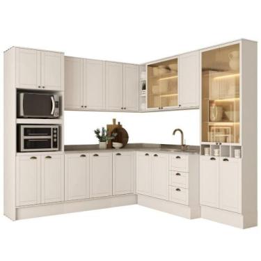 Imagem de Armário De Cozinha Completa S/ Tampo Milla Dusk Carraro Branco - MÓVEI