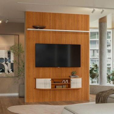 Imagem de Painel Tv 65 Pol 179cm Ripado Valen E Bancada Suspensa Norezi M20 - D'