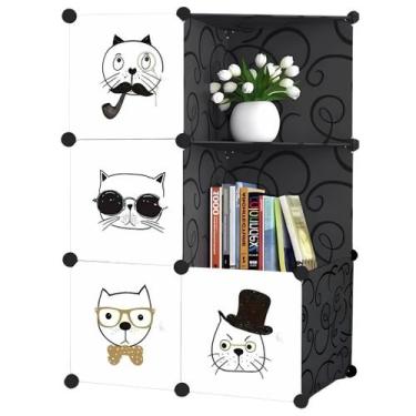 Imagem de Armário Modular Infantil Castelo com Portas Temáticas Preto Infantil P