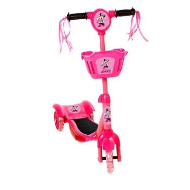 Imagem de Brinquedo Patinete Infantil Minnie Mouse 3 Rodas Com Luz E S - Art Bri