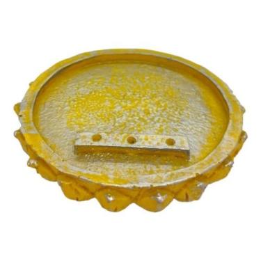 Imagem de Incensário Redondo 8Cm 3 Varetas Universal Amarelo Resina - Meta Ataca