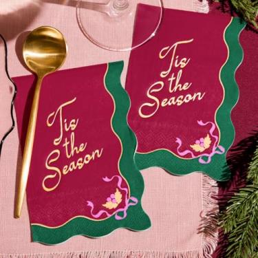 Imagem de xo, Fetti Conjunto de 50 guardanapos de Natal Tartan