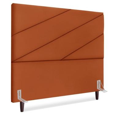 Imagem de Cabeceira Queen 160 Cm Com Frame Cristal Suede Terracota Artte Terracota