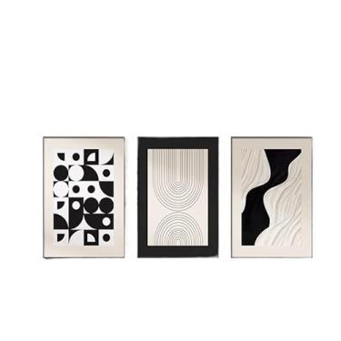 Imagem de Quadros Decorativos Pintura de Decoração Geométrica Irregular para Sala de Estar Quadros e Obras de Arte Exquisitamente Trabalhado e Esteticamente Agradável (B,30x50cm-3pcs)