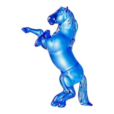 Imagem de Wswqop Estátua de cavalo de vidro em miniatura, peça de arte colecionável, ornamento Feng Shui para loja, sala de estar, Natal e Halloween, Style C