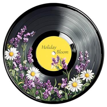 Imagem de Suncatcher acrílico colorido, decoração de janela suspensa de flores com design de vitral impresso, apanhador de sol, arte de parede de arco-íris, ornamentos de Natal para uso interno e externo 19,8 x