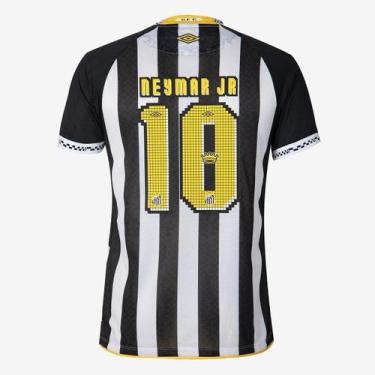 Imagem de Camisa Santos II 25/26 Neymar N 10 Jogador Umbro Masculina, Preto, Bra