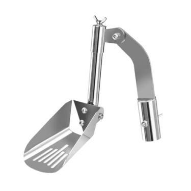 Imagem de MERIGLARE Ferramentas de limpeza de calhas de telhado Colher de limpeza de folhas multiuso de liga de alumínio Colher de de folhas Limpador de calhas para