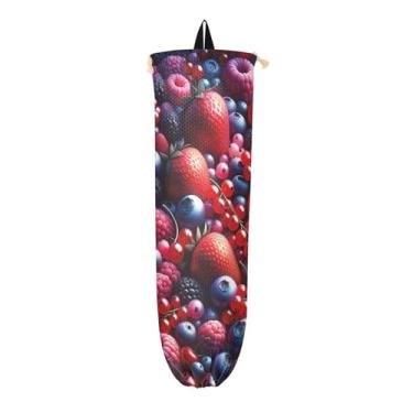 Imagem de Saco de frutas coloridas para sacolas plásticas, suporte de sacola de compras, organizador de bolsa de armazenamento de cozinha