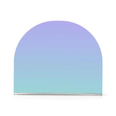 Imagem de Porta-guardanapos de acrílico gradiente verde roxo, suporte de toalha de papel de mão em forma de U, suporte vertical de toalha de papel