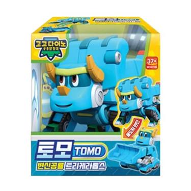 Imagem de TOMO Transforming GoGo Dino Bulldozer Figure – 2-Mode Triceratops-Style Convertible, Manual Change, Desk-Size Blue Collectible