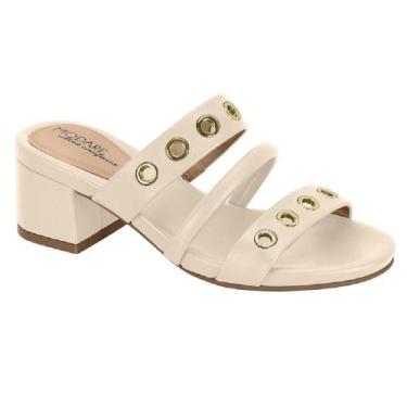 Imagem de Tamanco modare salto bloco ref 7187.110.26262 feminino, 36, Creme