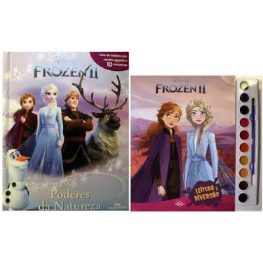 Imagem de Kit de livros infantis: coleção disney aquarela frozen 2 + Frozen 2 po