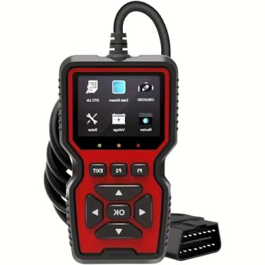 Imagem de Scanner de diagnóstico de carro OBD2 modelo avançado 2025, leitor de código rápido com dados em tempo real, biblioteca de pesquisa DTC 35.901 e testador de tensão da bateria para mecânica de