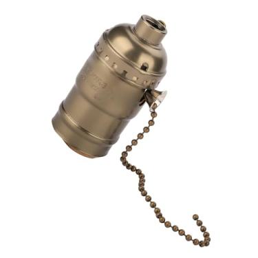 Imagem de GLOGLOW Suporte de Luz Vintage, Controle Fácil Com Corrente de Tração, Construção Robusta Em Alumínio, Cabe Em Lâmpadas E27, Perfeito para Decorações de Iluminação de Casa, Restaurante e Hotel