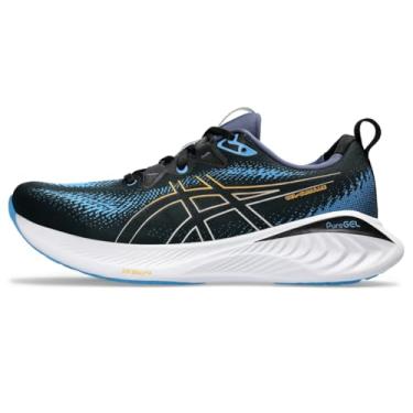 Imagem de ASICS Tênis de corrida masculino Gel-Cumulus 25, Preto/Amarelo Fellow, 46