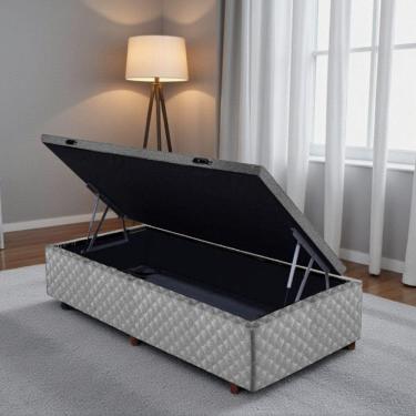 Imagem de Base Box Bau 88cm Quadriculado Cristalflex