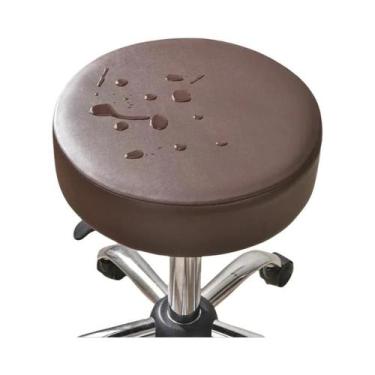 Imagem de Capa De Banqueta Redonda Em Couro PU Impermeável Para Proteção De Cade