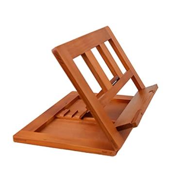 Imagem de Suporte de livros para leitura, cozinha, suporte de livros, ajustável, suporte dobrável para receitas, tablets, smartphones, laptops, suporte de leitura