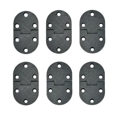 Imagem de Alaviitsi 10 dobradiças ovais de ferro para bandeja de mordomo, dobradiça dobrável de 90 graus com parafusos, dobradiças de móveis para bandejas flip-top, mesa de enrolar e dobradiça de mesa de folhas