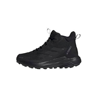 Imagem de adidas Tênis feminino Terrex Anylander de cano médio Rain.rdy para caminhada, Preto/Preto/Cinza, 40
